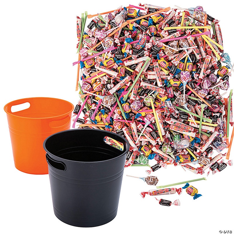 Orange & Black Buckets with Candy Parade Kit - 1004 Pc.