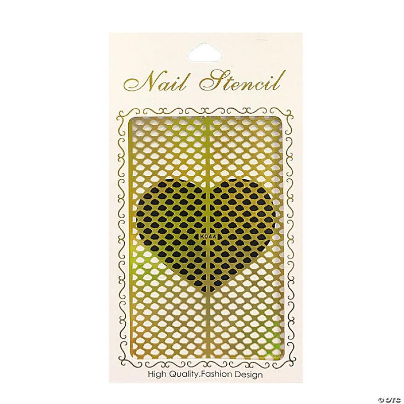 Wrapables Gold Nail Art Guide Large Nail Stencil Sheet - Clouds