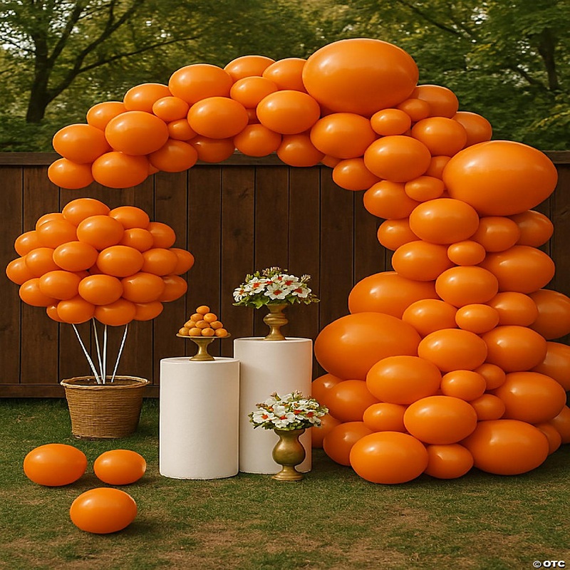 126pcs Sunset Orange Balloon Garland Assorted Sizes for Trendy Party Decor & Backdrops