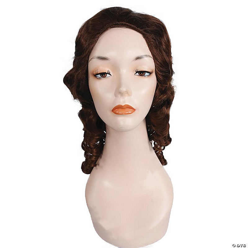Adults Southern Belle with Ringlets Wig - Medium Brown Red 30