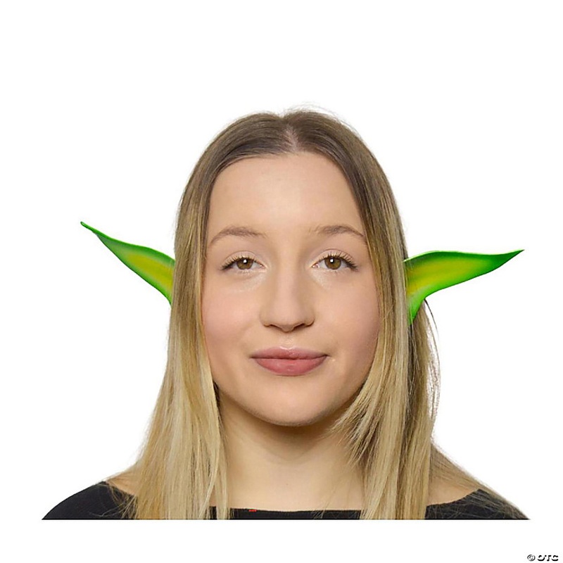 Green Latex Pixie Flexi Costume Ears  Adult One Size