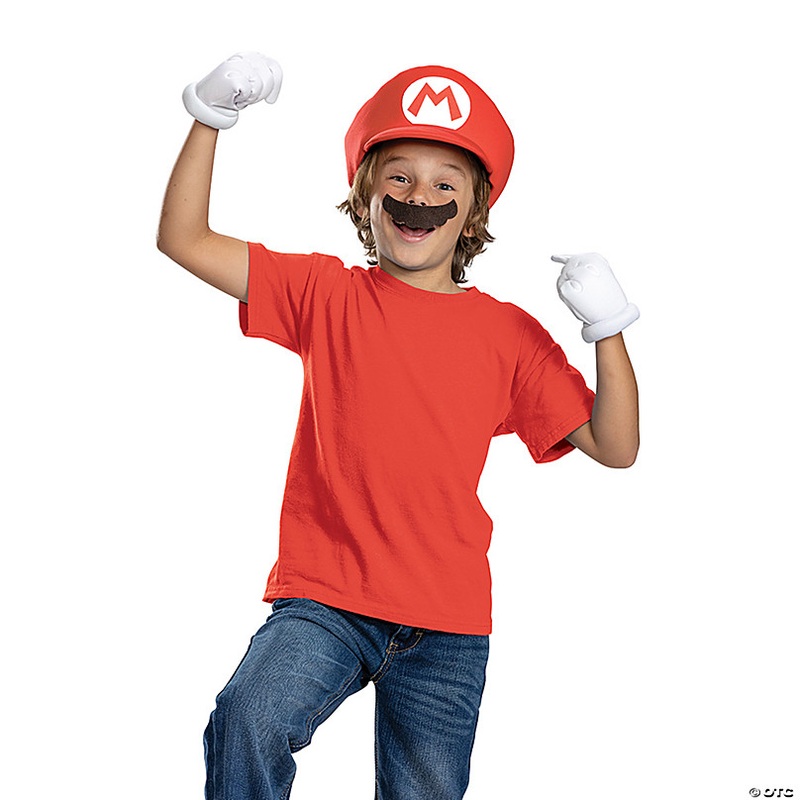 Kids Classic Super Mario Bros. Mario Elevated Costume Accessory Kit
