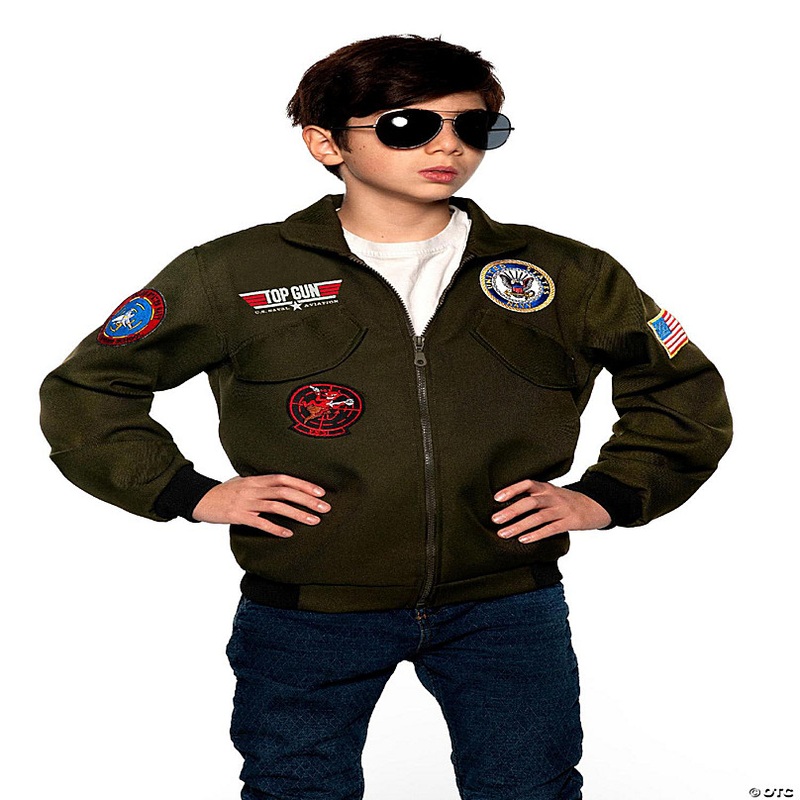 Navy Top Gun Pilot Jacket Child Costume  Small