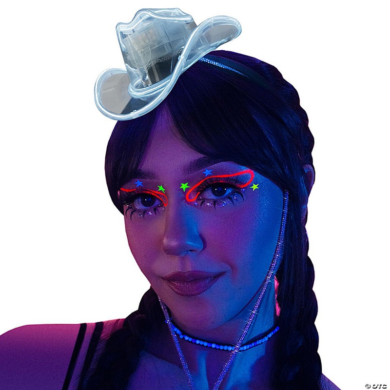 NEON COWBOY Mini White Lighting Hat Cowgirl