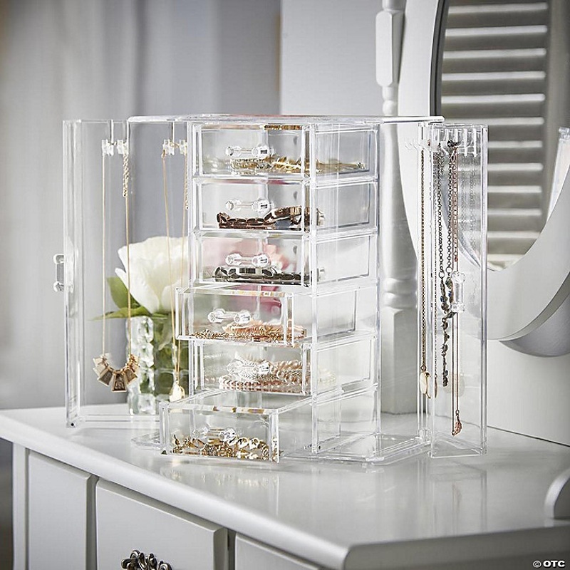 OnDisplay 6 Drawer Acrylic Jewelry Cabinet Organizer