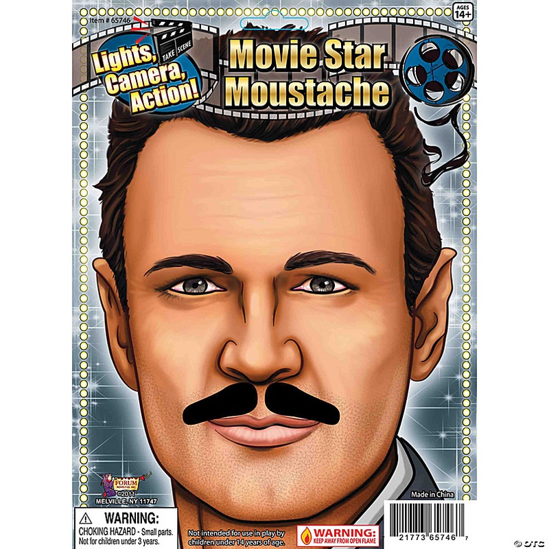 Adults Black Classic Hollywood Mustache