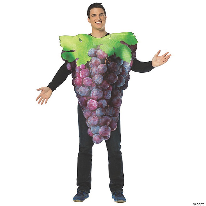 Adults Get Real Bunch of Purple Grapes Costume