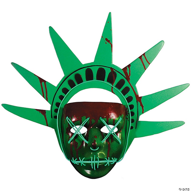Adults The Purge Lady Liberty Light- Up Mask