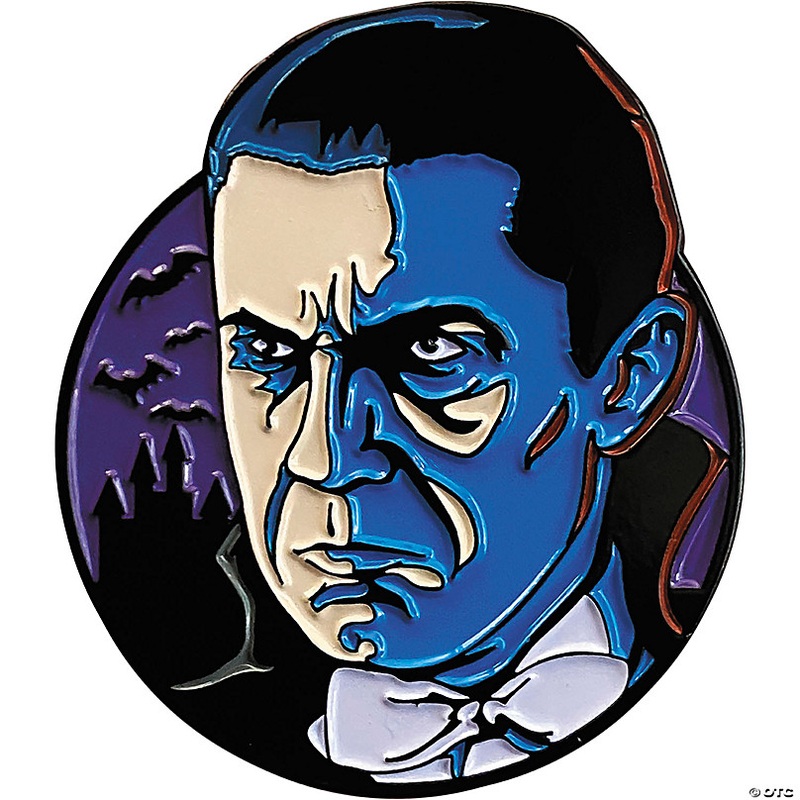 1 1/2 Dracula Bela Lugosi Dracula Character Face Full-Color Enamel Pin