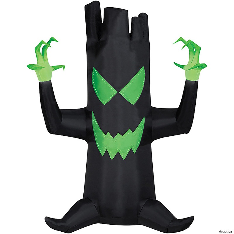 83 Blow-Up Inflatable Light-Up Black Tree with Built-In LED Lights Outdoor Yard Decoration