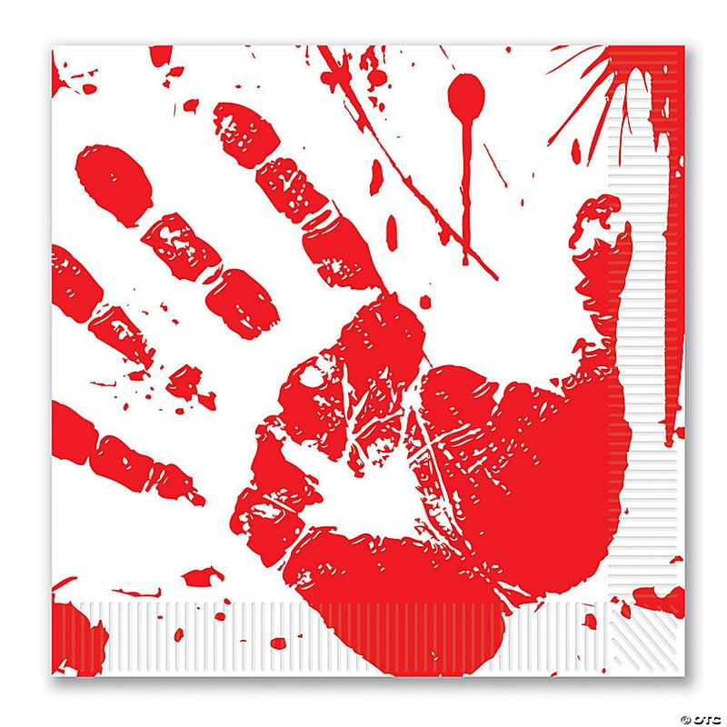 Beistle - Bloody Handprints Luncheon Napkins - 12 Pack