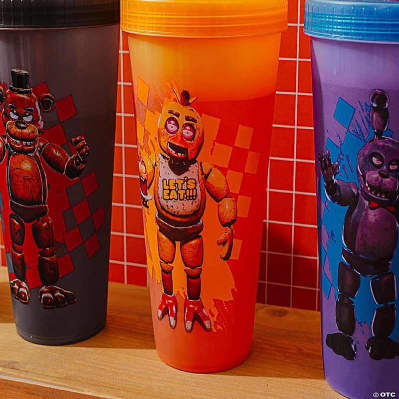 Five Nights At Freddy's 4-Piece Color-Changing Plastic Tumbler Set