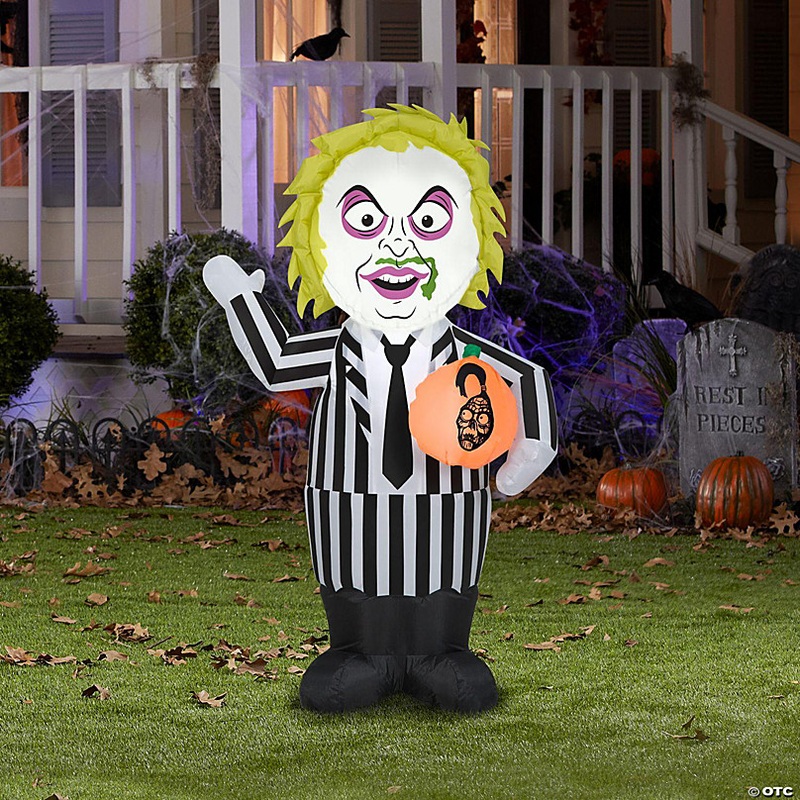 Gemmy Airblown Inflatable Beetlejuice  3.5 ft Tall  black