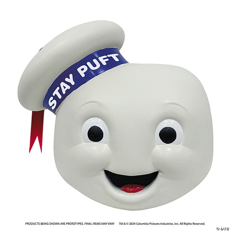 Ghostbusters Stay Puft Marshmallow Man Overhead Vinyl Mask - One Size