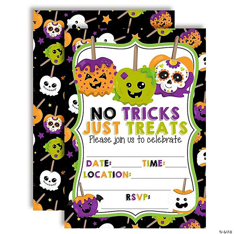 Spooky Candle Apple Invitations 40pc. by AmandaCreation