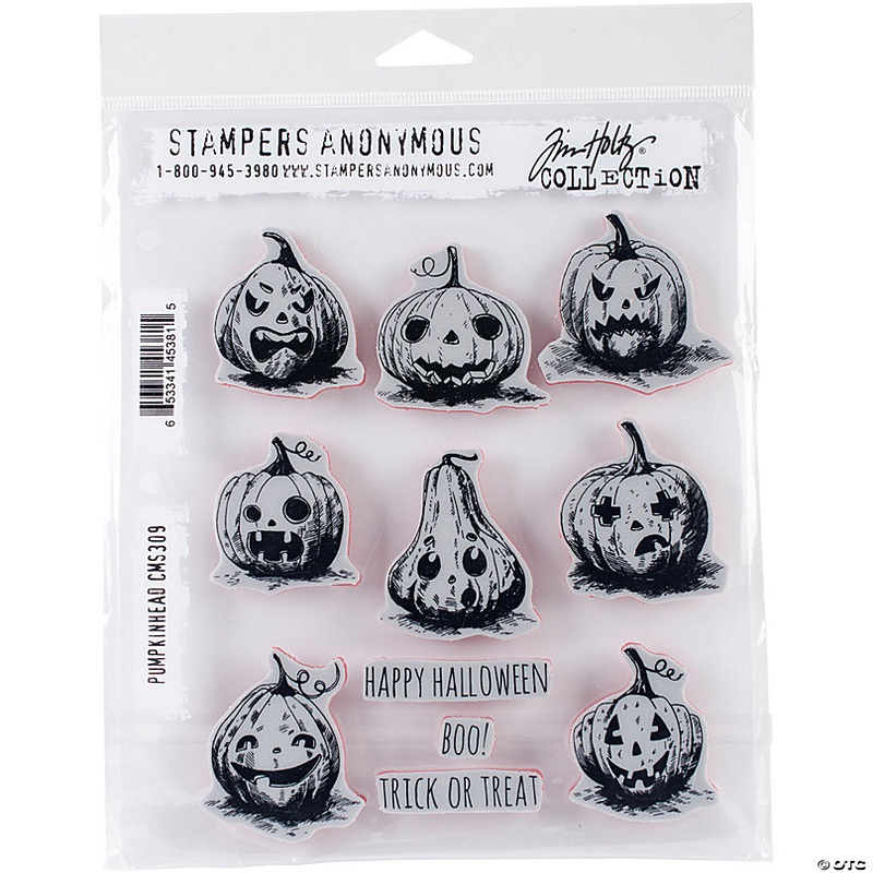 Tim Holtz Cling Stamps 7X8.5-Pumkinhead