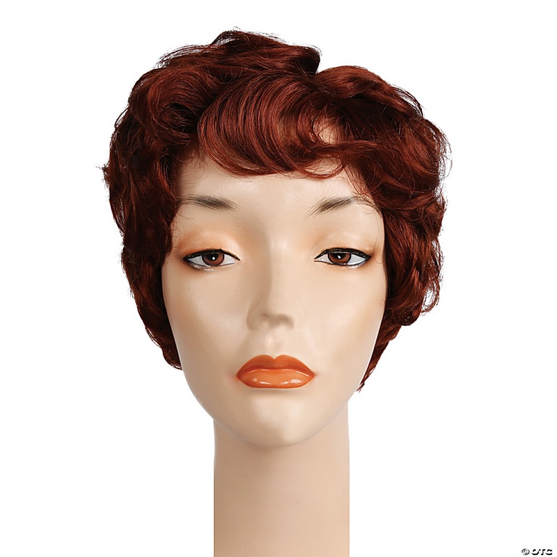 Adults E Taylor Short-Haired Wig - Bright Flame Red 130