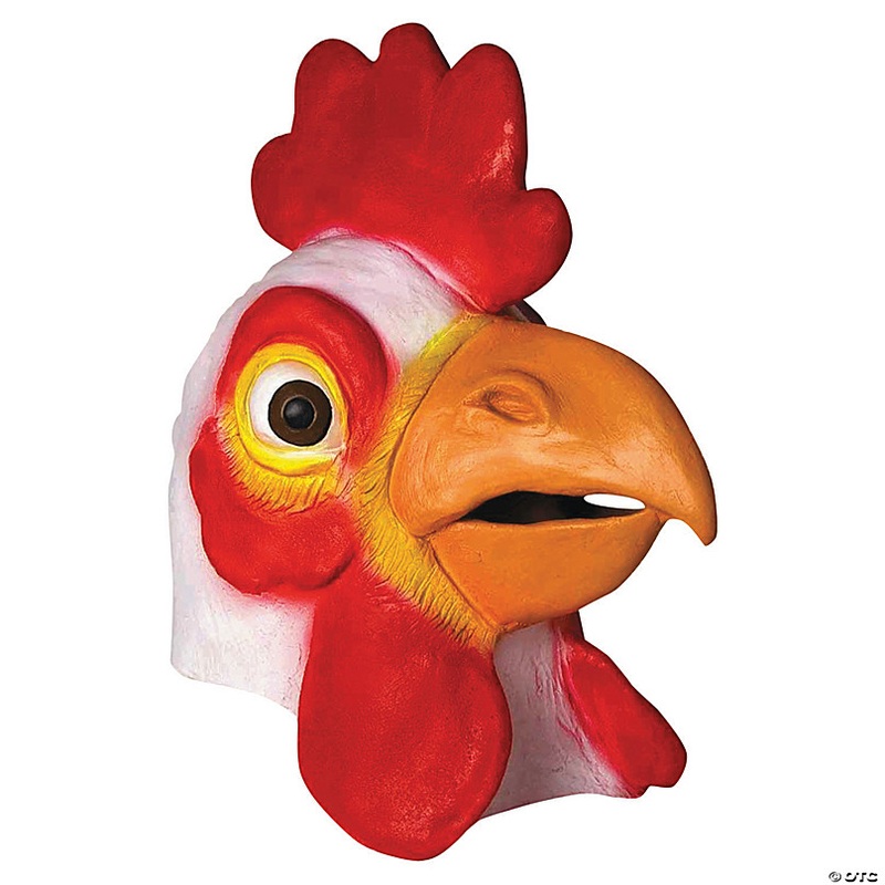 Adults Red & White Chicken Mask