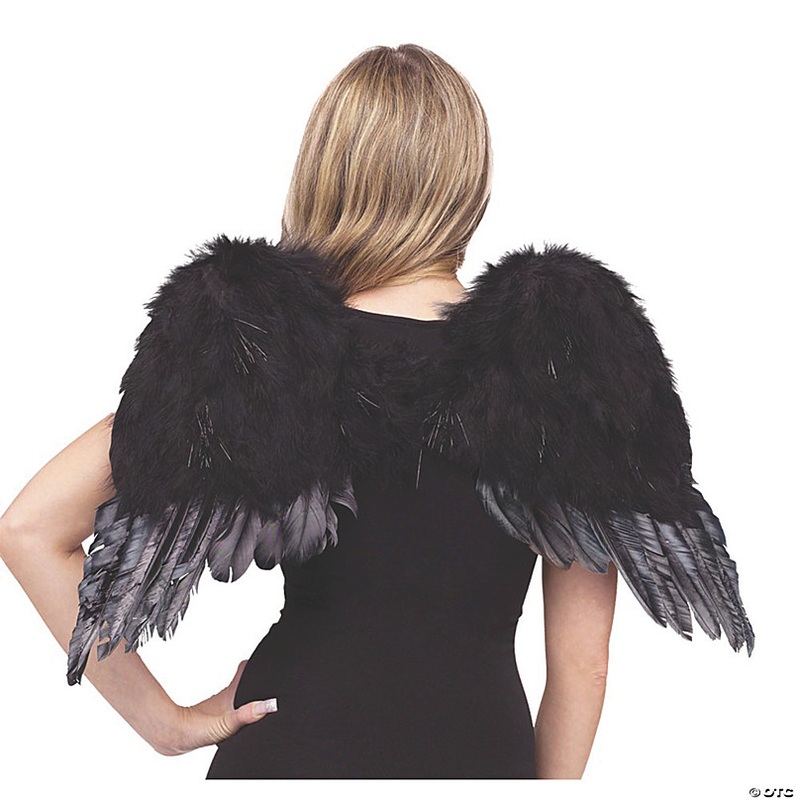 Black Feather Angel Wings