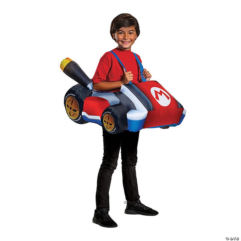 Boy's Inflatable Super Mario Bros. Mario Kart Costume