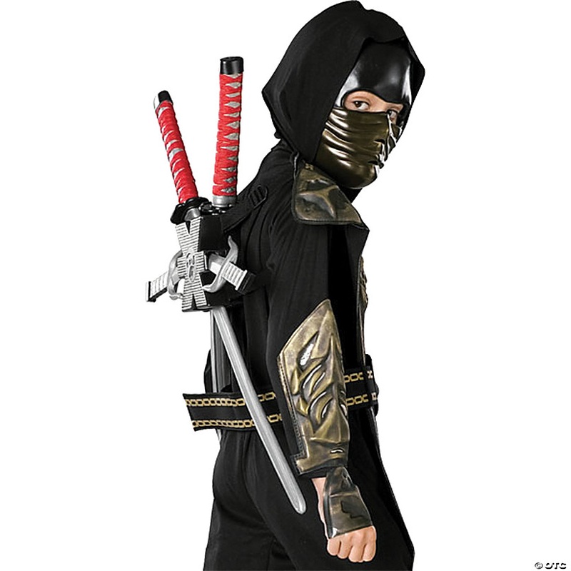 Kids Ninja Weapon Backpack Set Costume Accessory