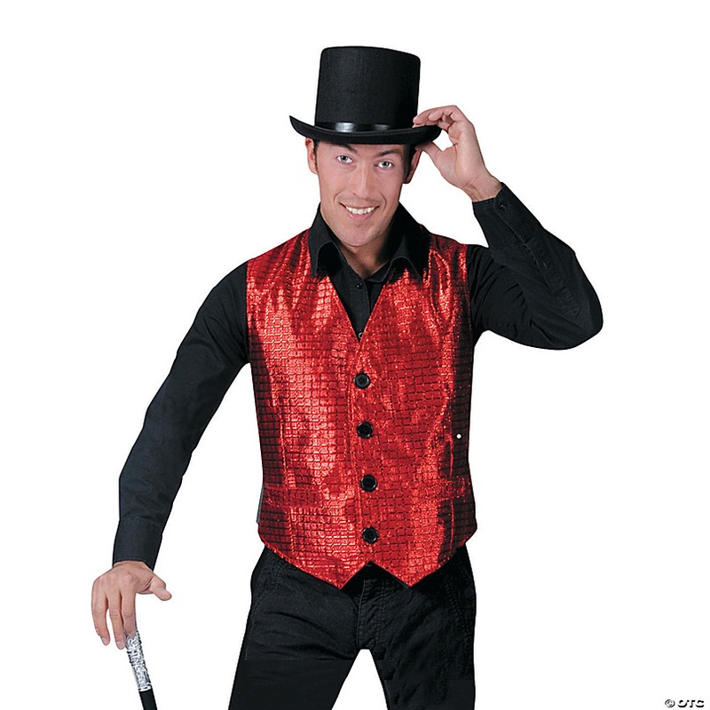 Mens Red Vest Costume - Extra Large