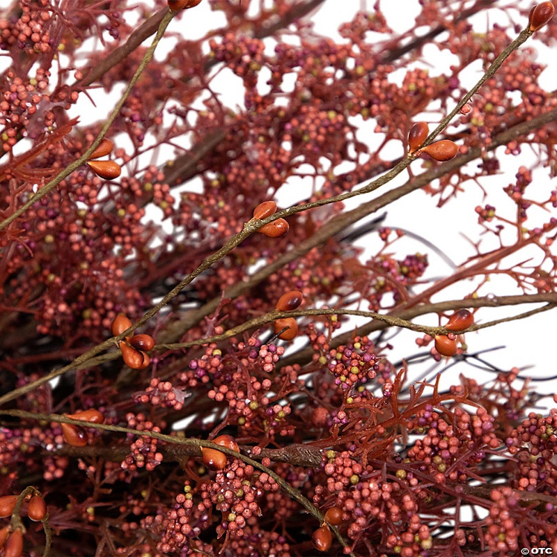 Northlight 24 Fall Harvest Burgundy Berry Artificial Wreath - Unlit