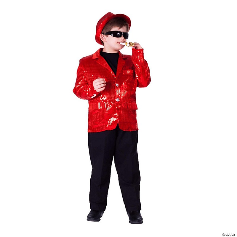 Red Sequin Jacket - Kids M