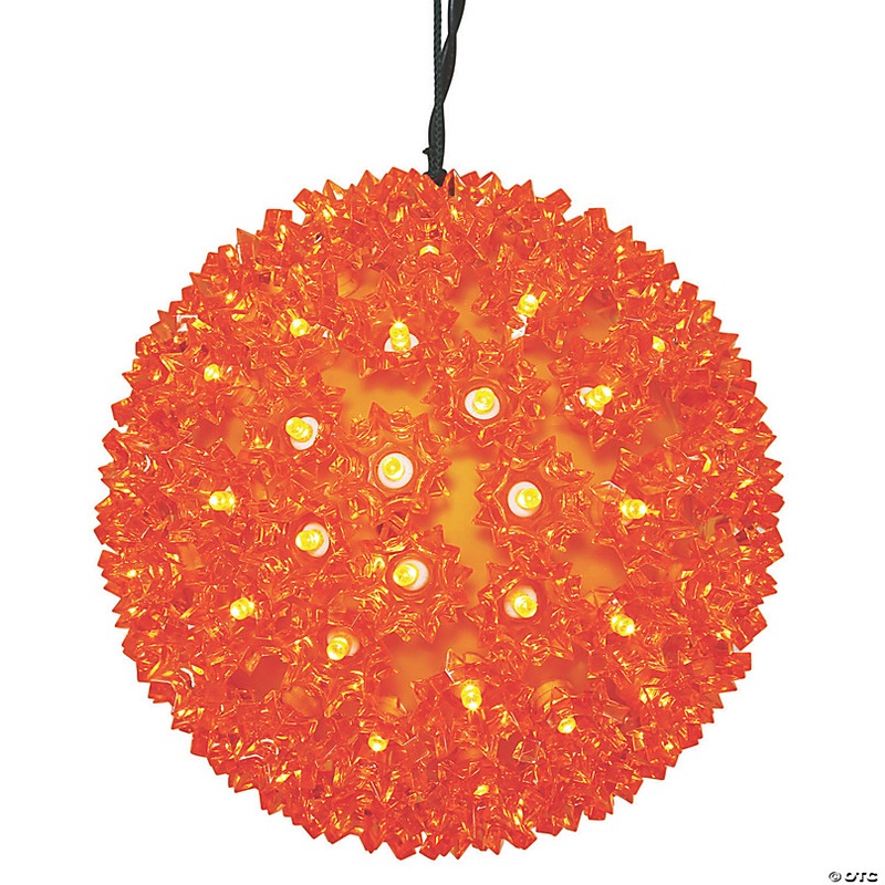 Vickerman 7.5 Orange LED Starlight Sphere Lighted Hanging Decor