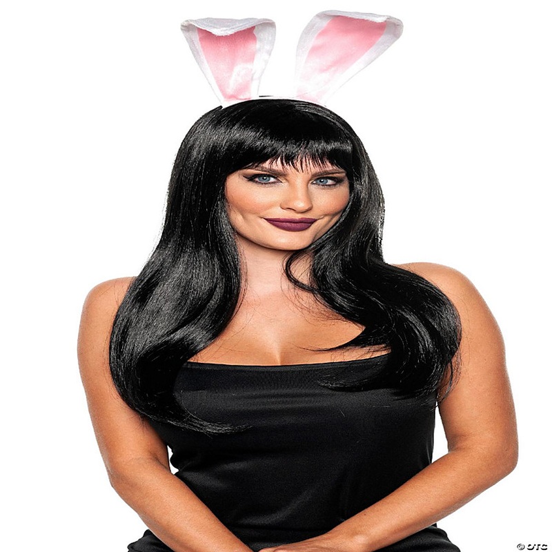 White Bunny Ears & Tail Set Adult Costume