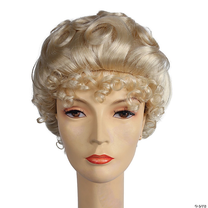 Deluxe Gibson Girl Upswept Bun with Curls Wig - Platinum Blonde 613