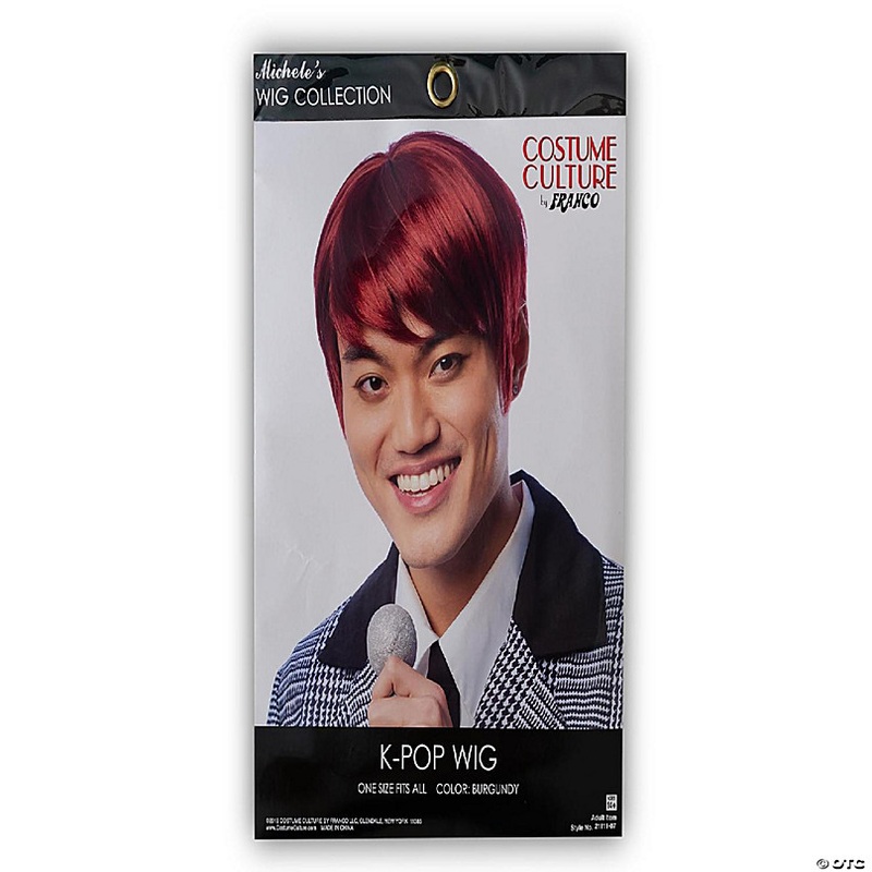 K-Pop Adult Costume Wig  Cosplay, Costume, & Leisure Wig  Red Hair Color