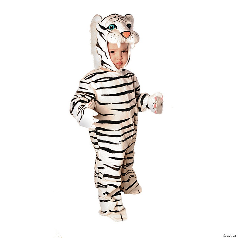 Baby White Plush Tiger Costume