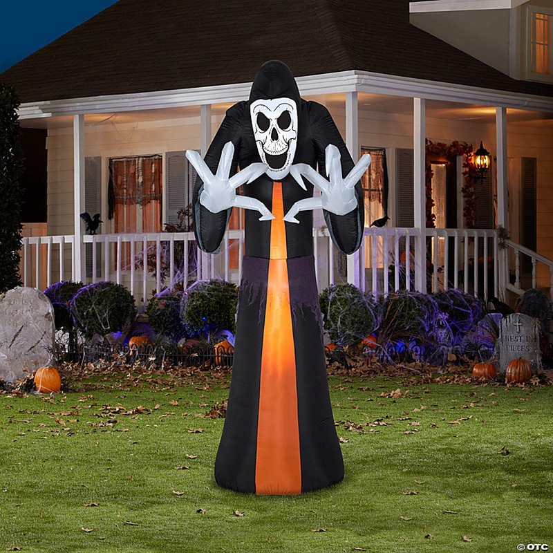 Gemmy Airblown Reaper S LG  9 ft Tall  black