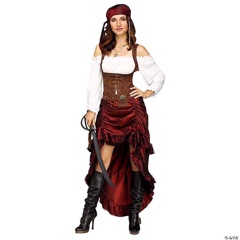 Womens Multicolor Pirate Queen Costume