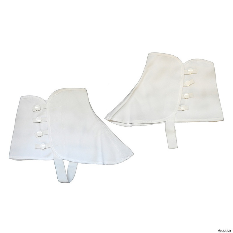 Adults White Canvas Spats