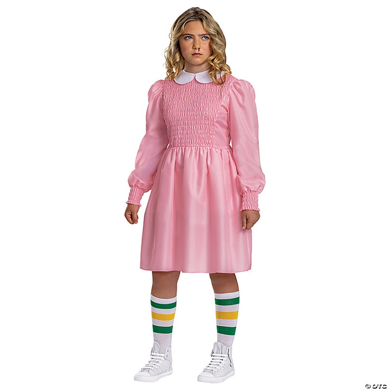 Kids Classic Stranger Things Eleven Pink Dress Costume