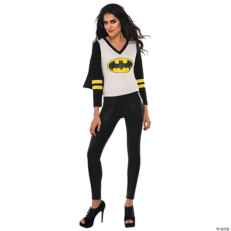 Womens Batgirl Sporty Tee with Cape Costume