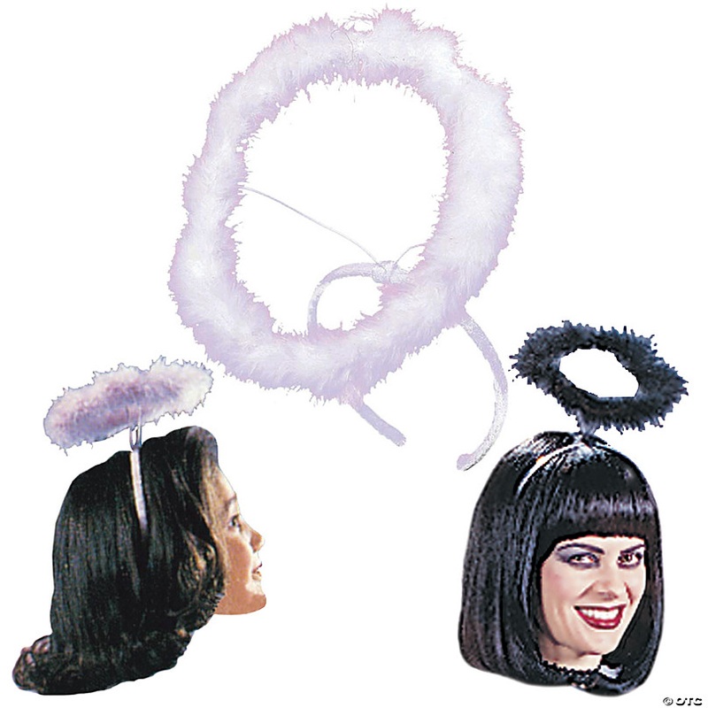 Black Marabou Halo