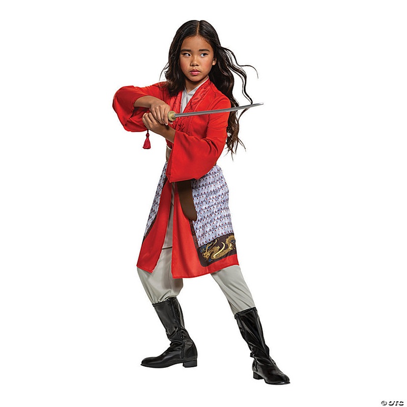 Girl's Classic Mulan Hero Red Dress Costume