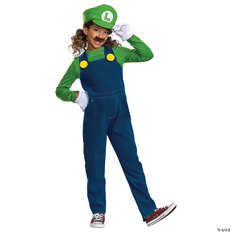 Kids Elevated Super Mario Bros. Luigi Costume