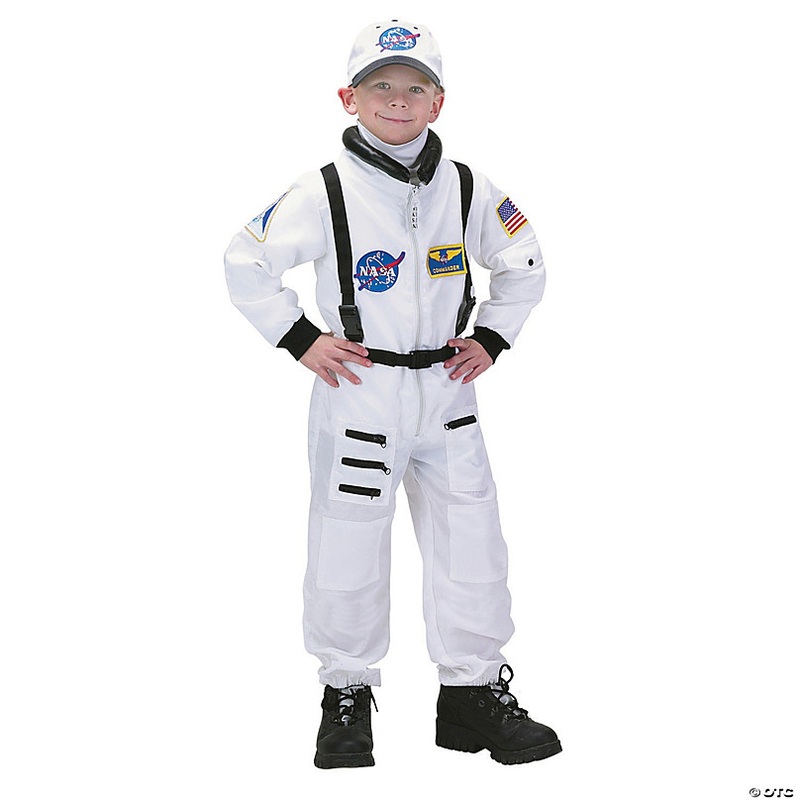 Kids White Astronaut Suit Costume