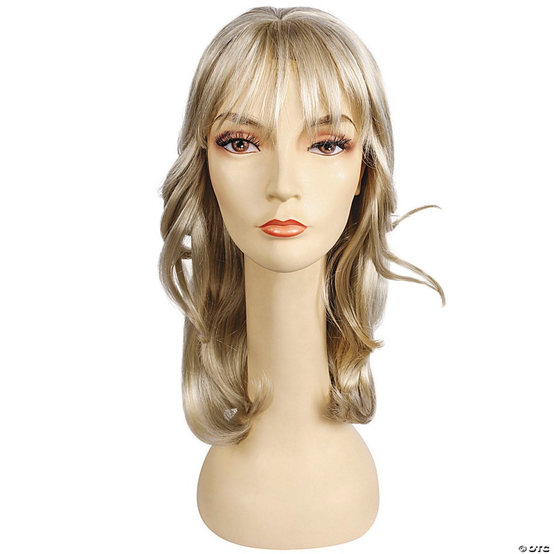 Adults Farrah Long-Haired Feathered with Bangs Wig