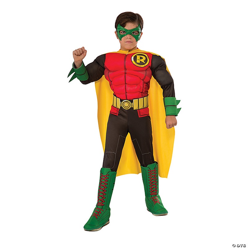 Boy's Deluxe Photo-Real Muscle Chest Robin Costume