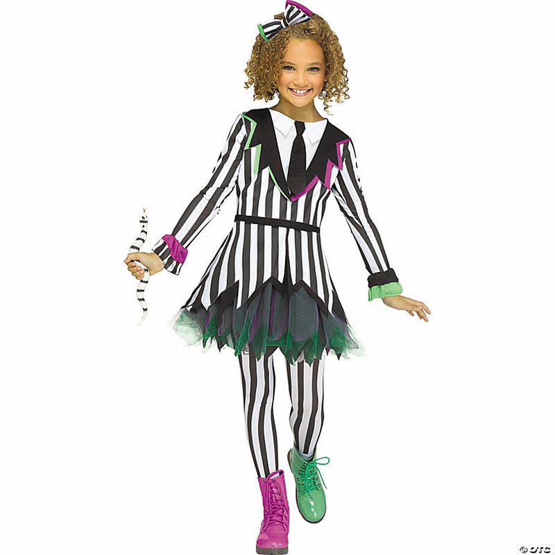 Girls Multicolored Polyester Silly Spirit Costume