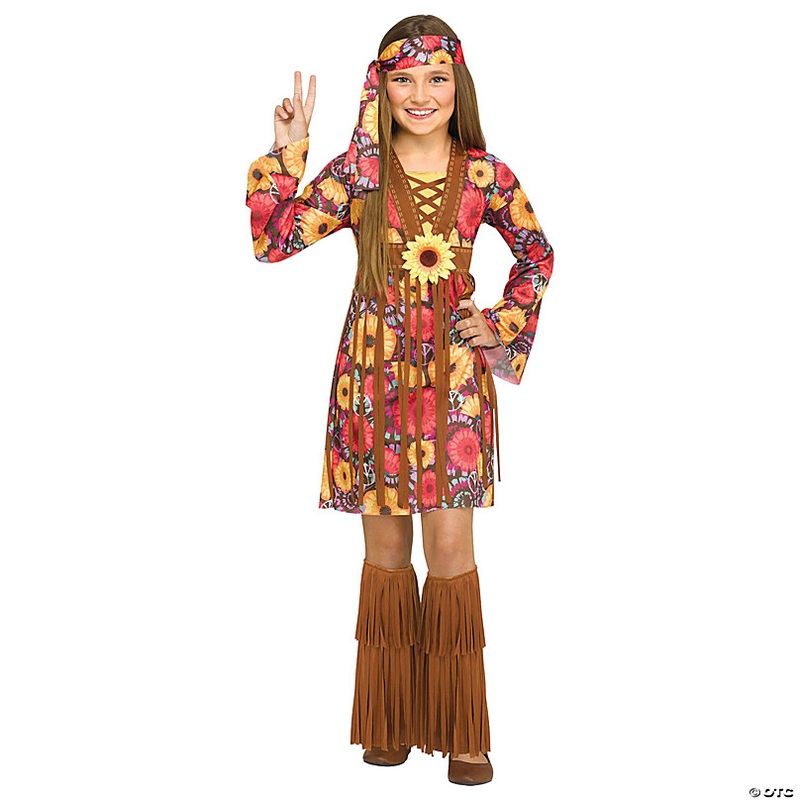 Kids Flower Power Hippie Costume