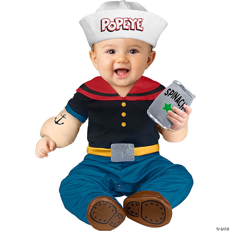 Toddler Popeye the Sailor Popeye Jumpsuit Costume