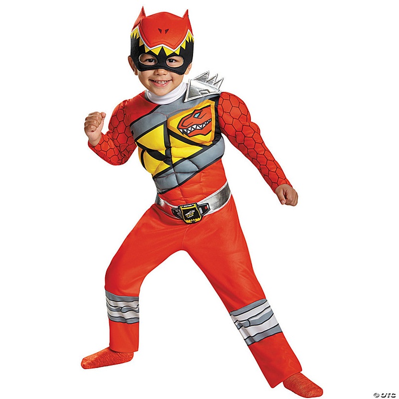 Boy's Classic Muscle Red Ranger Dino Costume