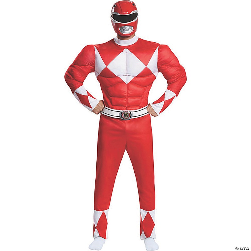 Men's Classic Muscle Mighty Morphin Power Ranger Red Ranger