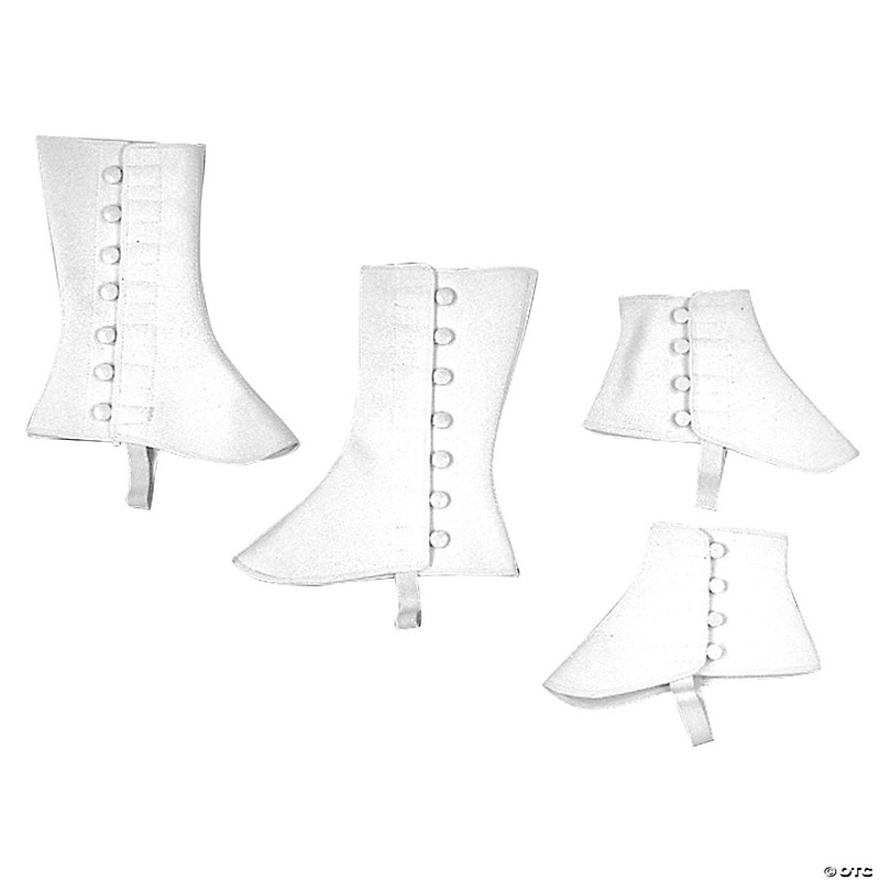 Adults 5 White Vinyl Spats